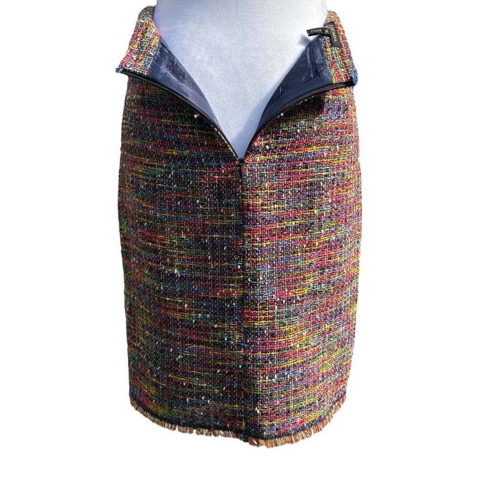 Escada Vibrant Multicolor Rainbow Pencil Skirt | S - Picture 6 of 12